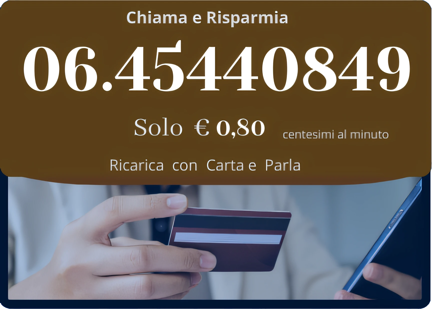 Servizio di cartomanzia con pagamento tramite carta di credito